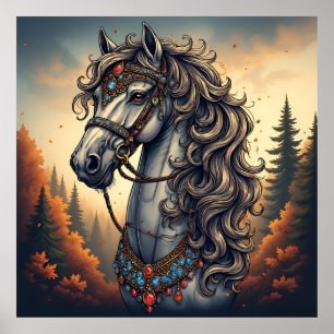 Magnificent horse poster