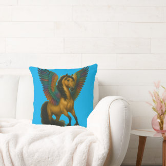Magnificent Horse With Spectacular Wings Cushion