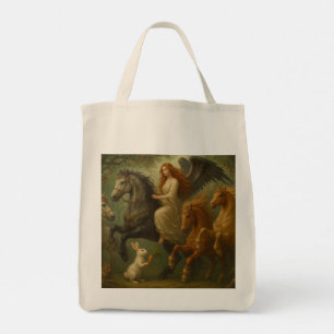 Magnificent Horses and Angel Tote Bag