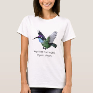 Magnificent Hummingbird with Name T-Shirt