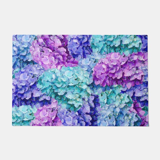 Magnificent hydrangea blossoms     doormat (Front)