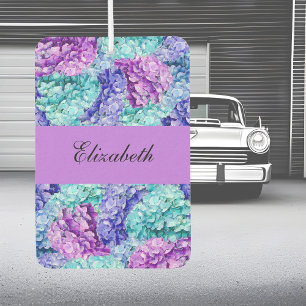 Magnificent hydrangea blossoms, personalizable car air freshener