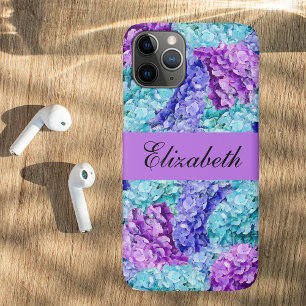 Magnificent hydrangea blossoms, personalizable iPhone 11 pro case