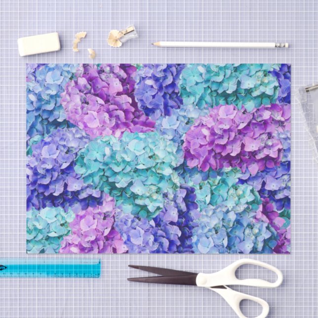 Magnificent hydrangea blossoms     tissue paper (Craft)