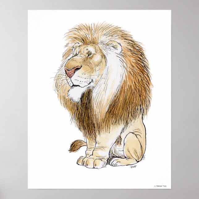 Magnificent Lion Print by Wallace Tripp (Front)