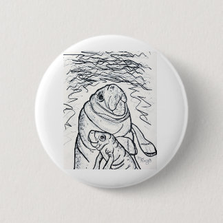 Magnificent Manatee 6 Cm Round Badge