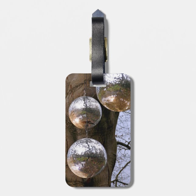 Magnificent! Mirror Balls Luggage Tag (Back Vertical)