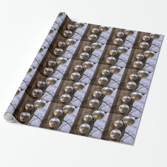 Magnificent! Mirror Balls Wrapping Paper (Unrolled)