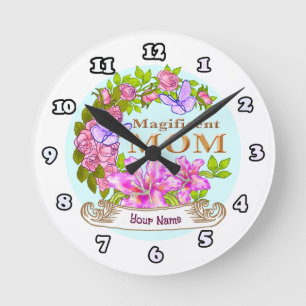Magnificent Mum Round Clock