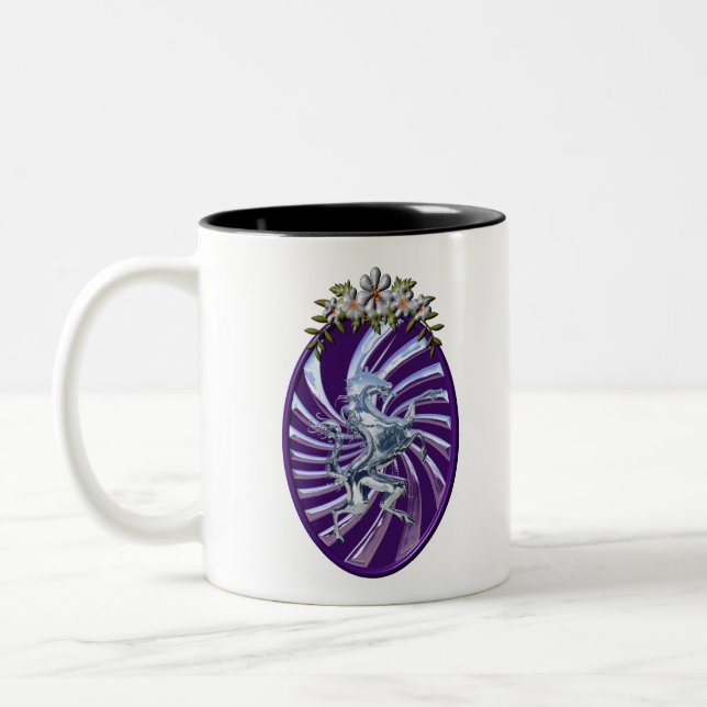 Magnificent Mythical Unicorn Two-Tone Coffee Mug (Left)