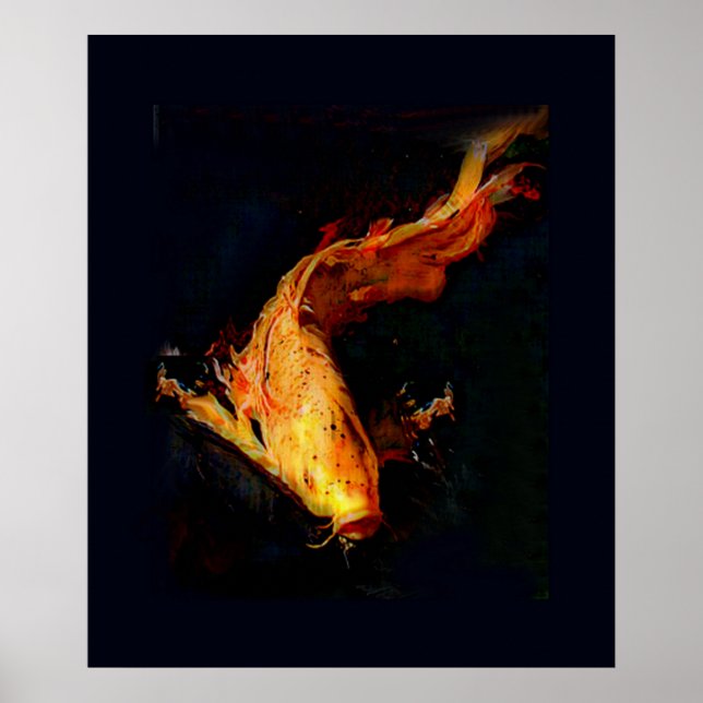 Magnificent Orange Koi Poster (Front)