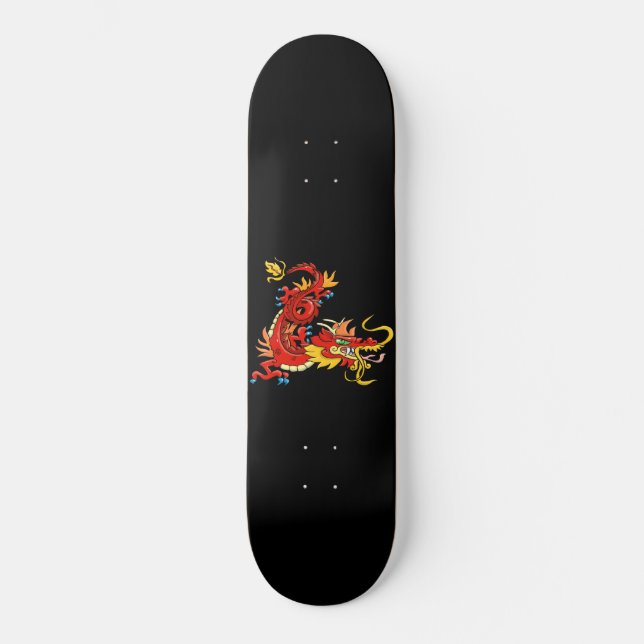 Magnificent Oriental Dragon Skateboard (Front)