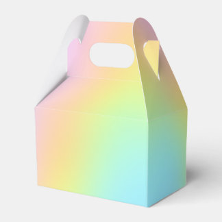 Magnificent Pastel Rainbow Wedding Favour Box
