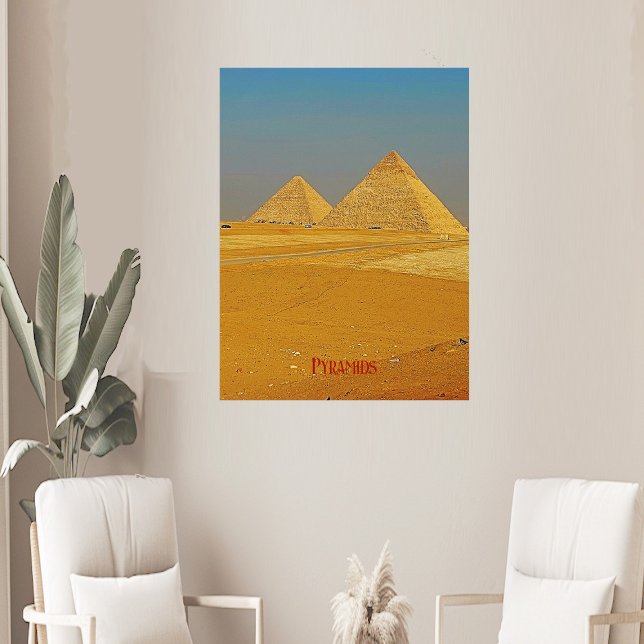 Magnificent Pyramids of Egypt Brazing Sand Storms  Poster (Magnificent Pyramids of Egypt Brazing Sand Storms Poster)