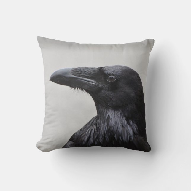Magnificent Raven Cushion (Front)