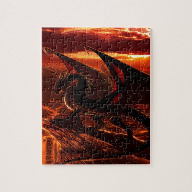 Magnificent Red Dragon Jigsaw Puzzle (Vertical)