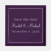 Magnificent Save the Date Plum and Silver