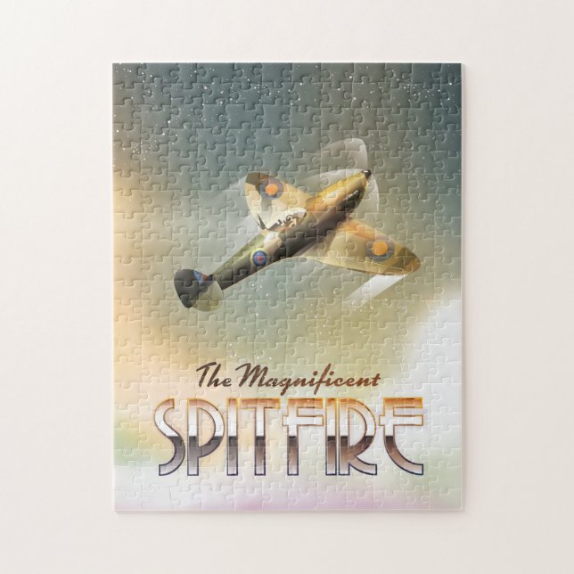 Magnificent Spitfire travel poster print Jigsaw Puzzle (Vertical)