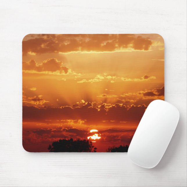 Magnificent Sunset Sky Mousepad (With Mouse)