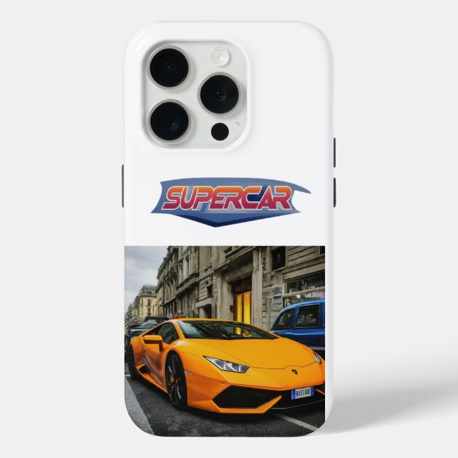 Magnificent Supercar iPhone 15 Pro Case Design. (Back)