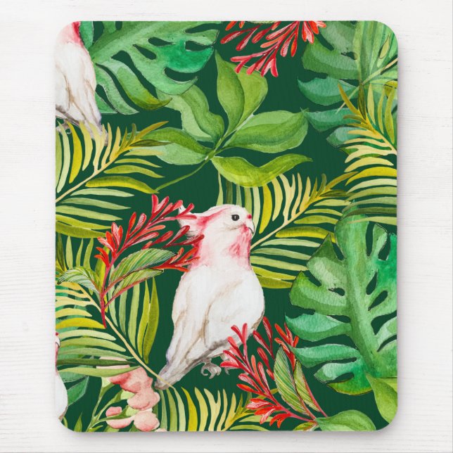 Magnificent tropical plants and birds leggings bab mouse pad (Front)
