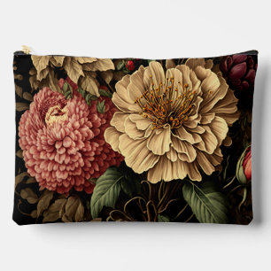 Magnificent Vintage Floral Arrangement Accessory Pouch
