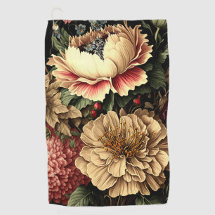 Magnificent Vintage Floral Arrangement Golf Towel