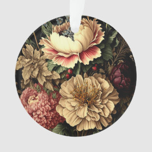 Magnificent Vintage Floral Arrangement Ornament