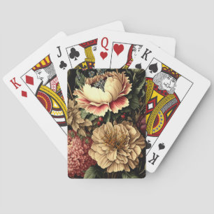 Magnificent Vintage Floral Arrangement Playing Cards