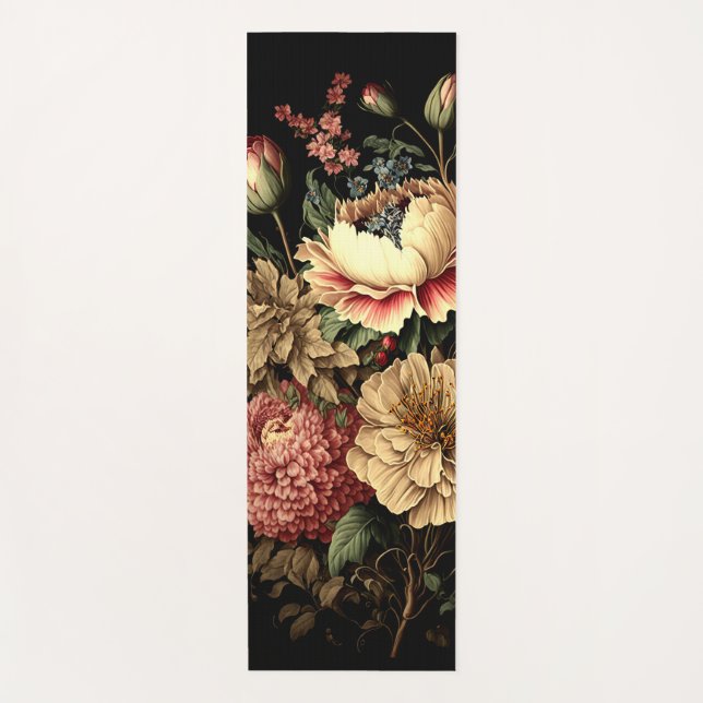 Magnificent Vintage Floral Arrangement  Yoga Mat (Front)