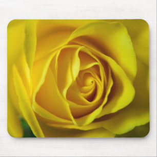 Magnificent yellow rose macro picture mouse pad
