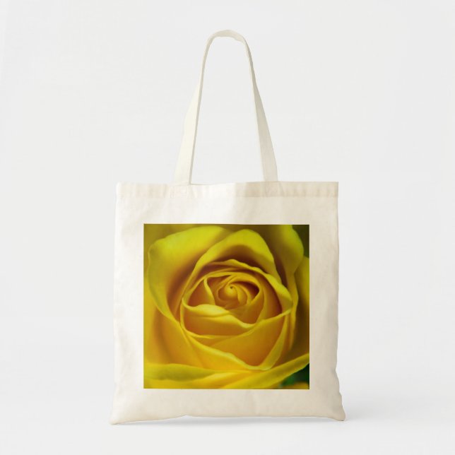 Magnificent yellow rose macro picture tote bag (Front)