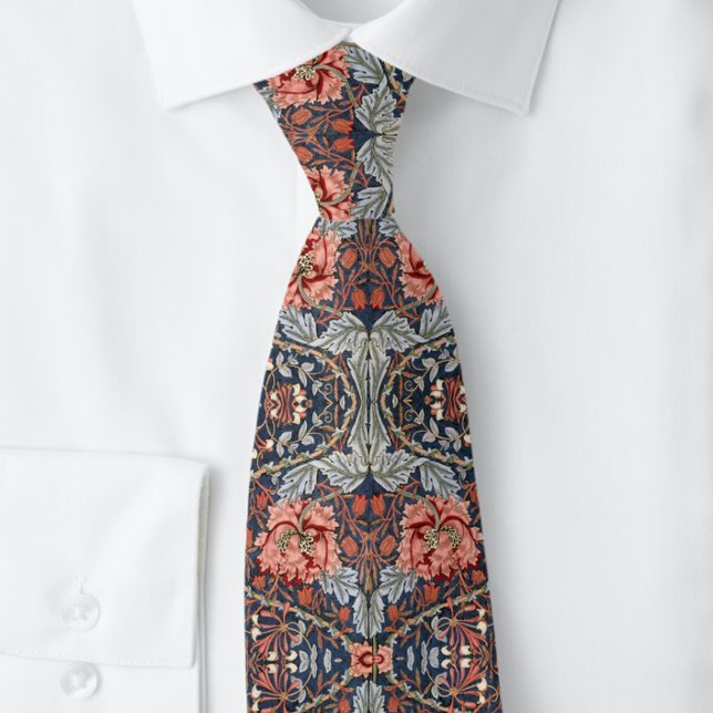 Magnificient William*Morris  Grey Orange Thistle Tie (Creator Uploaded)