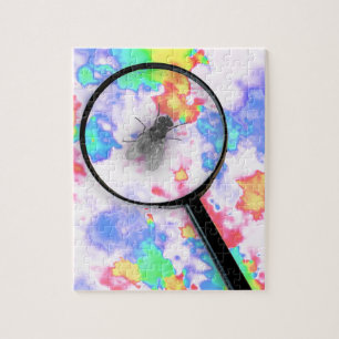 Magnified Fluro Fly Jigsaw Puzzle