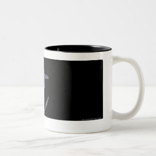 Magnified look of a lymph node Two-Tone coffee mug