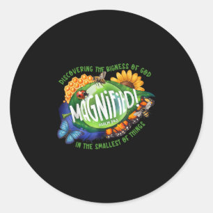 Magnified Vbs 2025 Discovering The Bigness Of God Classic Round Sticker