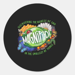 Magnified Vbs 2025 Discovering The Bigness Of God Classic Round Sticker