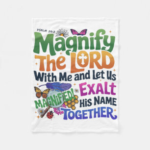 Magnified Vbs 2025 Magnify The Lord Christian Bibl Fleece Blanket