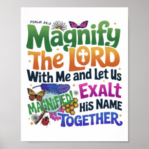 Magnified Vbs 2025 Magnify The Lord Christian Bibl Poster