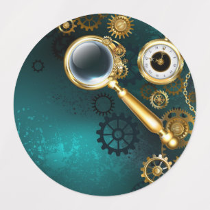 Magnifier in Steampunk Style