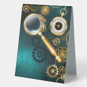Magnifier in Steampunk Style