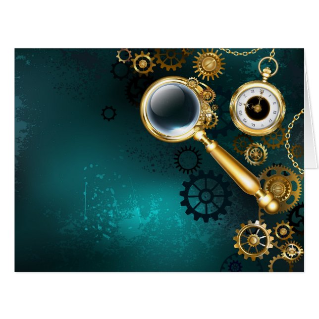 Magnifier in Steampunk Style (Front Horizontal)