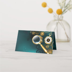Magnifier in Steampunk Style Appointment Card