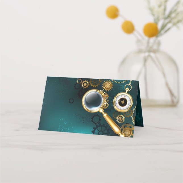 Magnifier in Steampunk Style Appointment Card (Front)