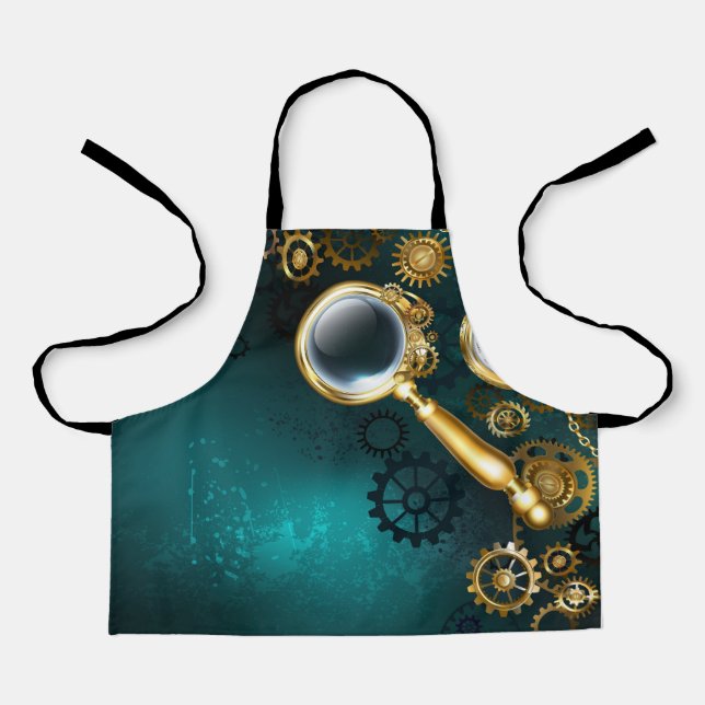Magnifier in Steampunk Style Apron (Front)