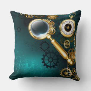 Magnifier in Steampunk Style Cushion
