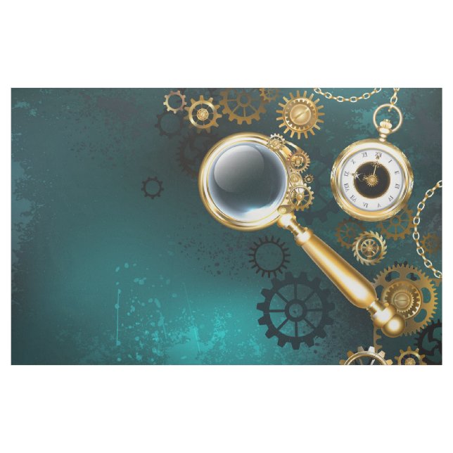 Magnifier in Steampunk Style Fabric (Yard)