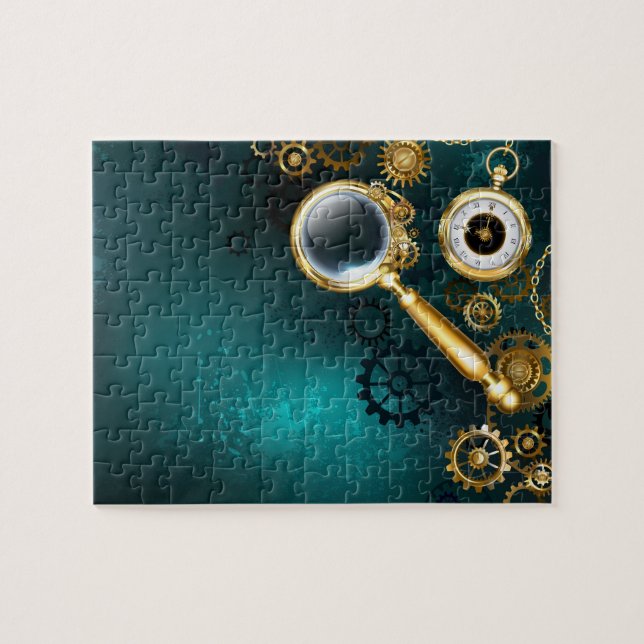 Magnifier in Steampunk Style Jigsaw Puzzle (Horizontal)