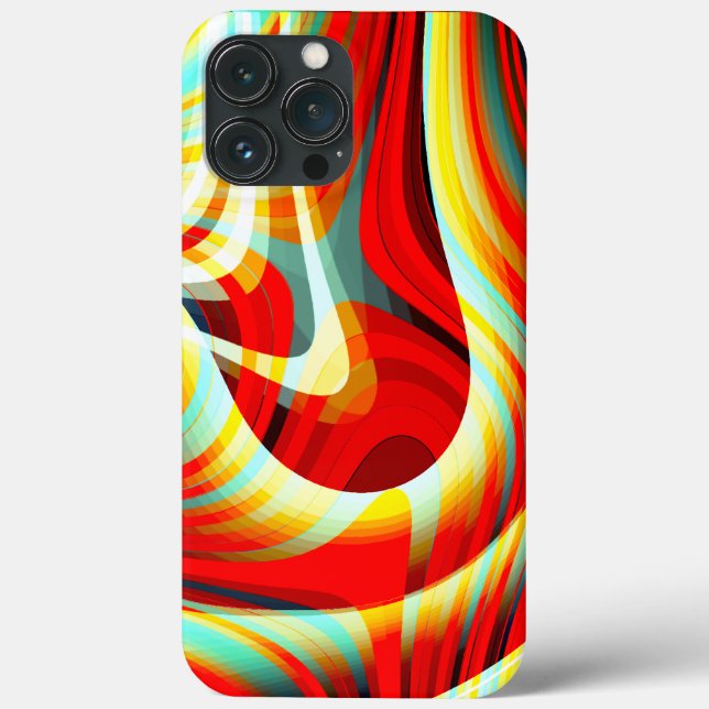 Magnifying curved red strokes overlapping in mess  Case-Mate iPhone case (Back)