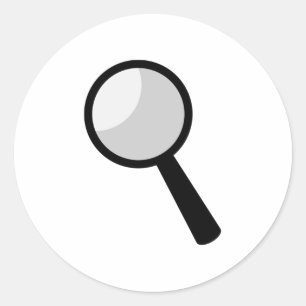 Magnifying Glass Classic Round Sticker